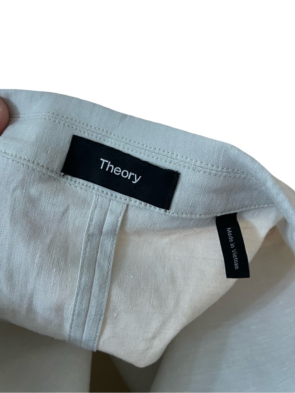 THEORY Piazza Jacket Soft Crunch Melange Blazer Natural Linen Blend - Picture 9 of 12
